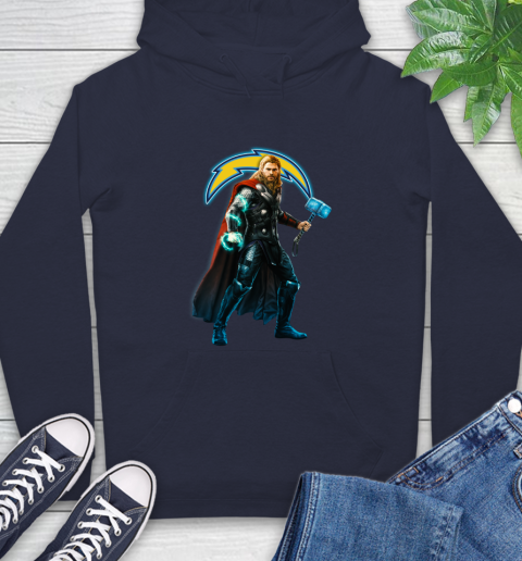 NFL Thor Avengers Endgame Football Los Angeles Chargers Hoodie 4