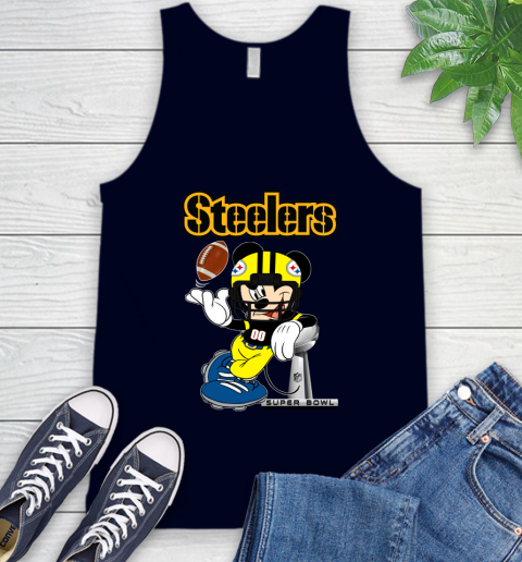 NFL Pittsburgh Steelers Mickey Mouse Disney Super Bowl Football T Shirt Tank Top 3
