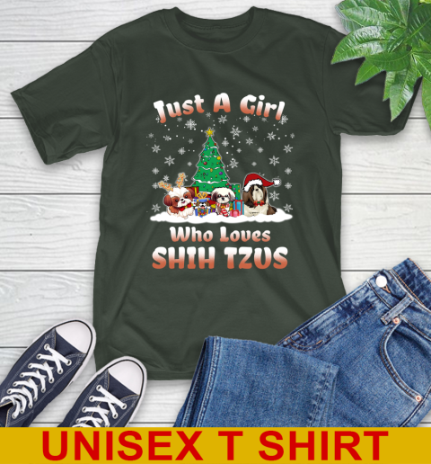 Christmas Just a girl who love shih tzus dog pet lover 147
