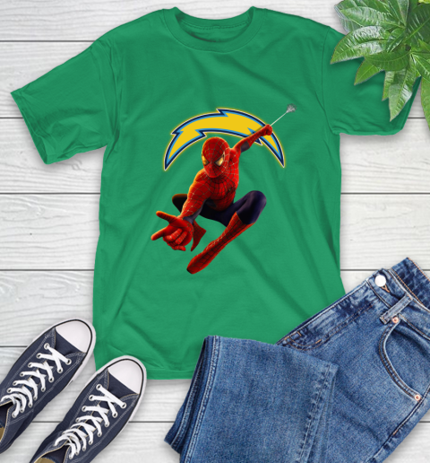 NFL Spider Man Avengers Endgame Football Los Angeles Chargers T-Shirt 7