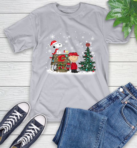 NHL Calgary Flames Snoopy Charlie Brown Woodstock Christmas Stanley Cup Hockey T-Shirt 6