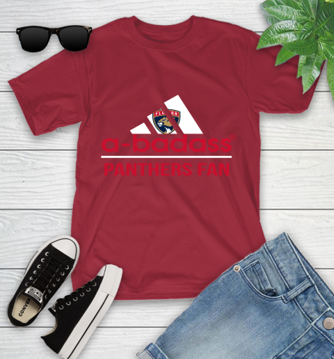 NHL A Badass Florida Panthers Fan Adidas Hockey Sports Youth T-Shirt 14