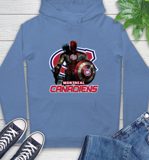 NHL Captain America Thor Spider Man Hawkeye Avengers Endgame Hockey Montreal Canadiens Hoodie 11