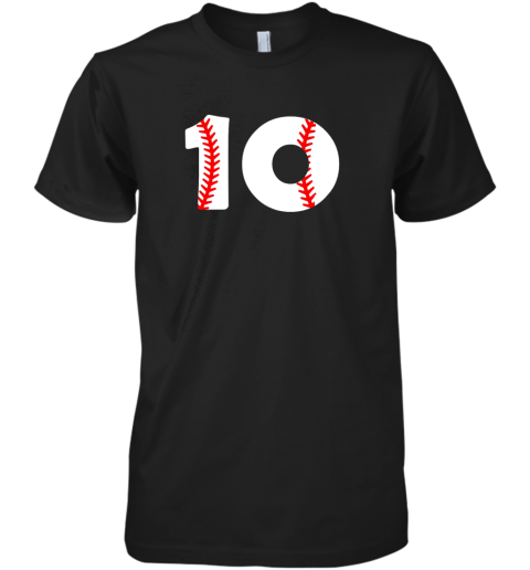 Tenth Birthday 10th BASEBALL Shirt  Number 10 Born In 2009 Premium Men's T-Shirt