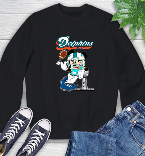 NFL Miami Dolphins Mickey Mouse Disney Super Bowl Football T Shirt Sweatshirt 2
