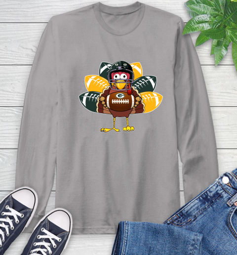 Green Bay Packers Turkey Thanksgiving Day Long Sleeve T-Shirt 6