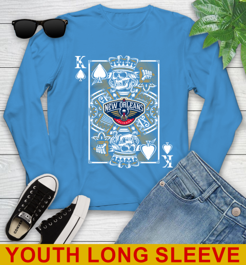 New Orleans Pelicans NBA Basketball The King Of Spades Death Cards Shirt Youth Long Sleeve 8