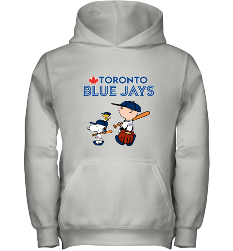 Toronto Blue Jays Let's Play Baseball Together Snoopy MLB Youth Hoodie