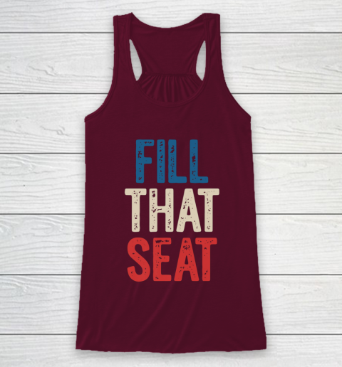 Fill That Seat Vintage North Carolina NC Fill The Seat Retro Racerback Tank 2