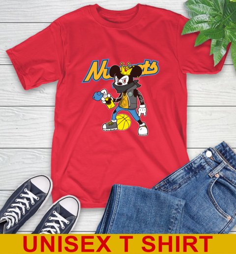 Denver Nuggets NBA Basketball Mickey Peace Sign Sports T-Shirt 10
