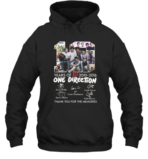 10 Years Of 1D 2010 2016 One Direction Thank You For The Memories Signatures Hoodie