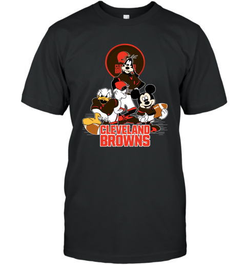 Men's Junk Food Heathered Gray Cleveland Browns Disney Mickey QB T-Shirt