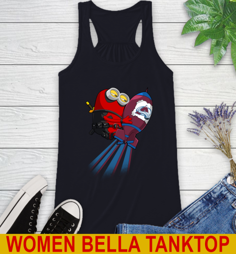 NHL Hockey Colorado Avalanche Deadpool Minion Marvel Shirt Racerback Tank 8