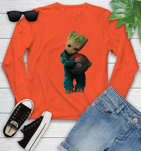 NBA Groot Guardians Of The Galaxy Basketball Sports Toronto Raptors Youth Long Sleeve 4