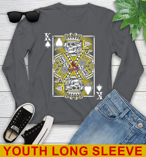 St.Louis Cardinals MLB Baseball The King Of Spades Death Cards Shirt Youth Long Sleeve 9