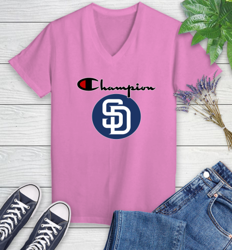 MLB Baseball San Diego Padres Champion Shirt Women's V-Neck T-Shirt 10