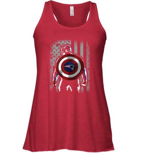 NFL New England Patriots Captain America Marvel Flag Football Sports 6yV7WmGyAKp flowy tank 32 95 151514 front red