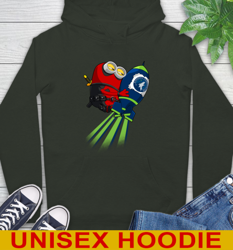 NBA Basketball Minnesota Timberwolves Deadpool Minion Marvel Shirt Hoodie 12