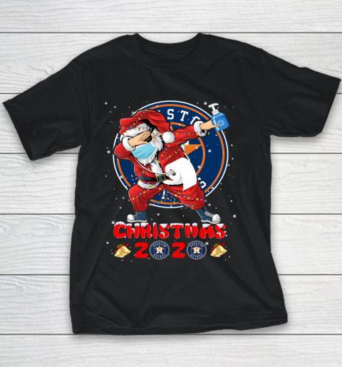 Houston Astros Funny Santa Claus Dabbing Christmas 2020 MLB Youth T-Shirt