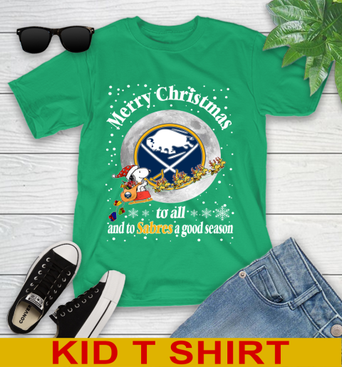 Buffalo Sabres Merry Christmas To All And To Sabres A Good Season NHL Hockey Sports Youth T-Shirt 7