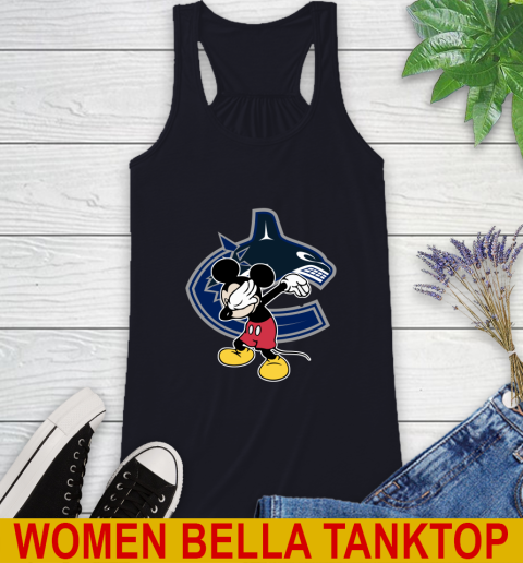 Vancouver Canucks NHL Hockey Dabbing Mickey Disney Sports Racerback Tank 10