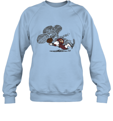 qkx0 washington redskins snoopy plays the football game sweatshirt 35 front light blue