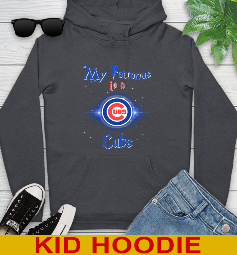 MLB Baseball Harry Potter My Patronus Is A Chicago Cubs Youth Hoodie 9