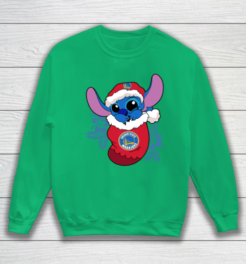 Golden State Warriors Christmas Stitch In The Sock Funny Disney NBA Sweatshirt 6