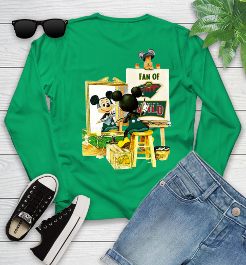 NHL Hockey Minnesota Wild Mickey Drawing Shirt 118