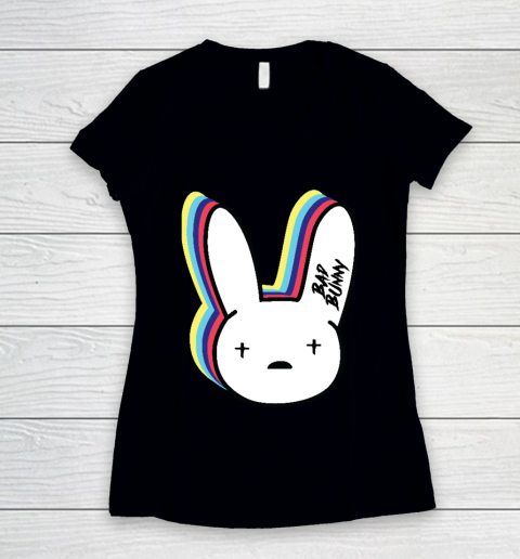 Bad Bunny Logo Women's V-Neck T-Shirt
