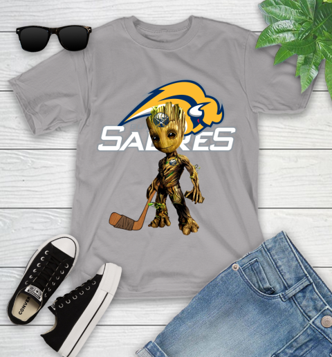 Buffalo Sabres NHL Hockey Groot Marvel Guardians Of The Galaxy Youth T-Shirt 4