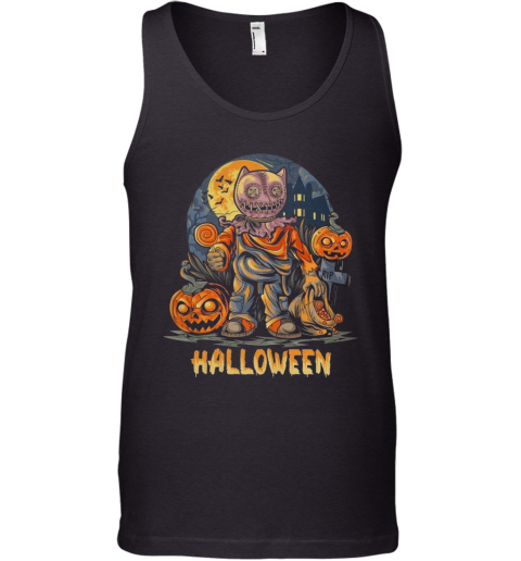 Halloween Night And Pumpkins Artwork Premium Tank Top