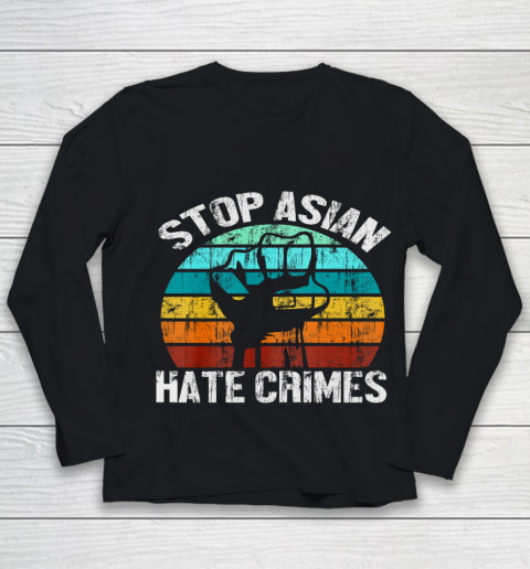Anti Asian Racism AAPI American Stop Asian Hate Crimes Youth Long Sleeve