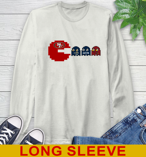 San Francisco 49ers NFL Football Pac Man Champion Long Sleeve T-Shirt 12