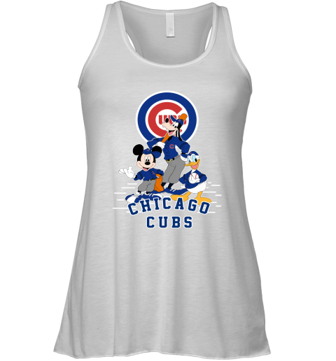 Chicago Cubs Mickey Donald And Goofy Baseball Racerback Tank