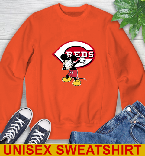 Cincinnati Reds MLB Baseball Dabbing Mickey Disney Sports Sweatshirt 4