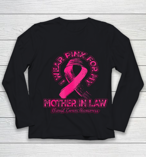 I Wear Pink for my Mother in Law Youth Long Sleeve