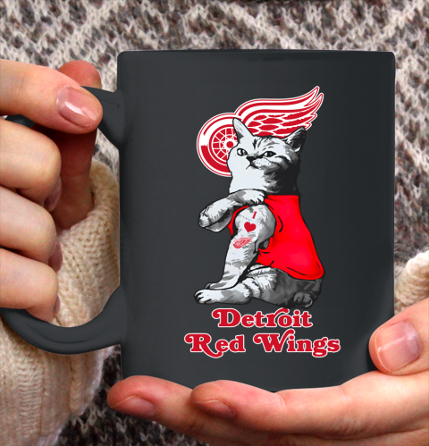 NHL My Cat Loves Detroit Red Wings Hockey Ceramic Mug 11oz