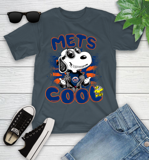 MLB Baseball New York Mets Cool Snoopy Shirt Youth T-Shirt 9