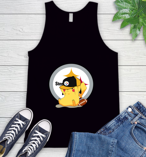 NFL Pikachu Football Sports Pittsburgh Steelers Tank Top 2