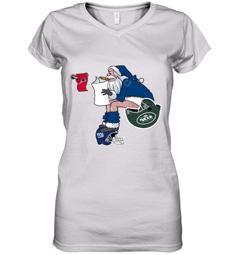 Santa Claus Indianapolis Colts Shit On Other Teams Christmas Women's V-Neck T-Shirt