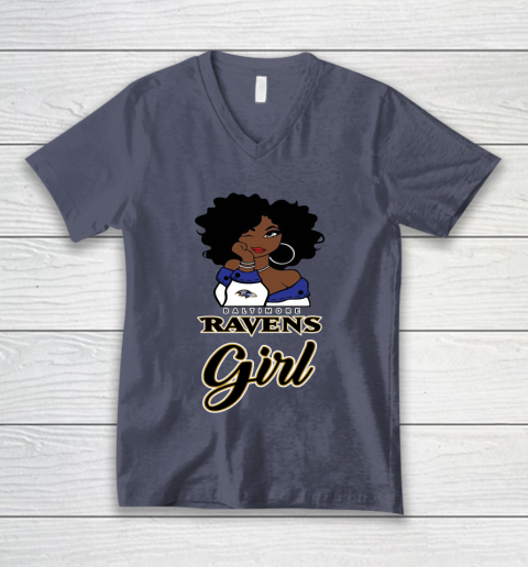 Baltimore Ravens Girl NFL V-Neck T-Shirt 8
