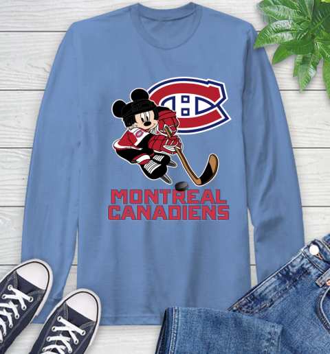 NHL Montreal Canadiens Mickey Mouse Disney Hockey T Shirt Long Sleeve T-Shirt 11