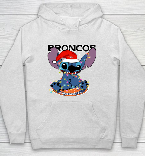 Denver Broncos NFL Football noel stitch Christmas Hoodie