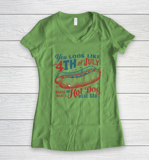 You Look Like The Fourth Of July Women's V-Neck T-Shirt 4