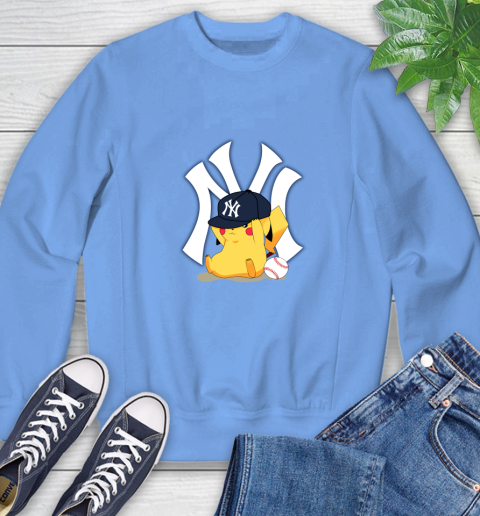 MLB Pikachu Baseball Sports New York Yankees Sweatshirt 12 MLB Pikachu Baseball Sports New York Yankees Sweatshirt - Image 12