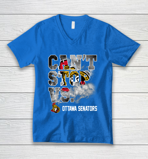 NHL Ottawa Senators Hockey Can't Stop Vs V-Neck T-Shirt 5