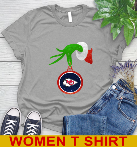 Kansas City Chiefs Grinch Merry Christmas NFL Football Women's T-Shirt 11