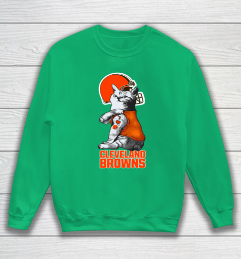 NFL Football My Cat Loves Cleveland Browns Sweatshirt 5