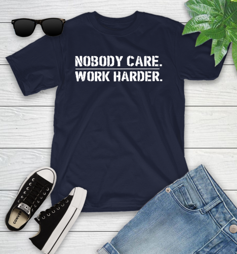 Lamar Jackson Nobody Cares Work Harder Youth T-Shirt 2